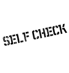 Self Check Rubber Stamp