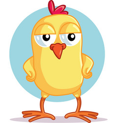 Happy Chicken Mascot Smiling Cartoon Character