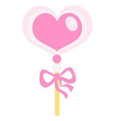 Heart Lolipop Sweet Candy On Stick In Cute