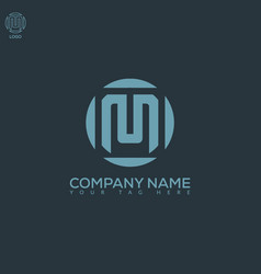 M Letter With Flower Logo Logo Template