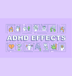 Adhd Effects Word Concepts Banner