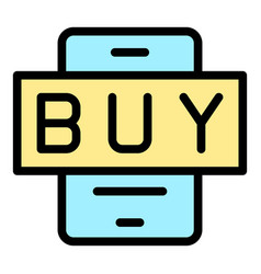 Buy Online Money Icon Flat