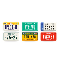 License Plate Set Car Number Plates Embossed