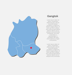 Map State Sikkim Country India Template