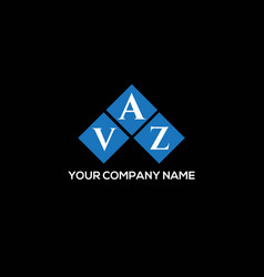 Vaz Letter Logo Design On Black Background