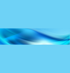 Abstract Light Blue Liquid Blurred Waves Banner