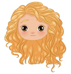 Cute Character With Curly Blonde Hair