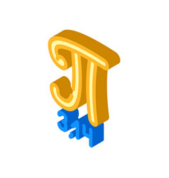 Pi Number Isometric Icon