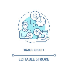 Trade Credit Turquoise Concept Icon