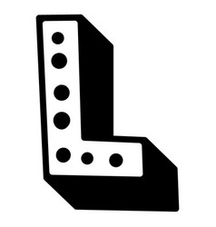 3d Dotted Letter L Stroke