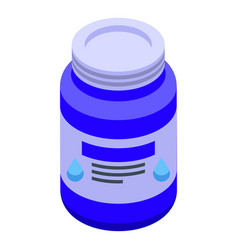 Collagen Cosmetic Jar Icon Isometric Skin