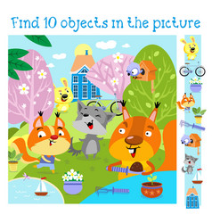 Cute Forest Animals In Spring Game For Kids