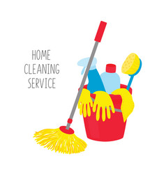 Spring cleaning supplies border tools of Vector Image