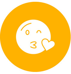 Face Blowing A Kiss Icon Image