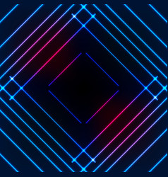 Glowing Neon Pattern From Minimal Laser Lines