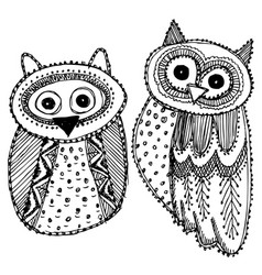 Decorative Hand Dravn Cute Owl Sketch Doodle