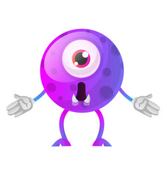 Purple Monster Wondering What Happened On White