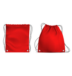 Red Drawstring Bag Realistic Design