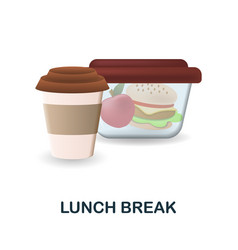 Lunch Break Icon 3d From Work Place Collection