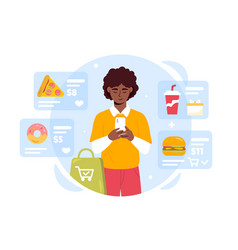 Orders Food Online Concept