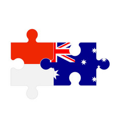 Puzzle Of Flags Of Indonesia And Australia