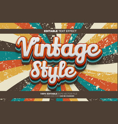 Retro Bold Vintage Style 3d Editable Text Effect