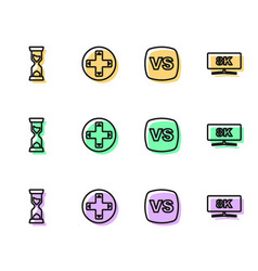 Set Line Vs Versus Battle Old Hourglass Game