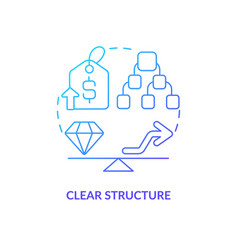 Clear Structure Blue Gradient Concept Icon