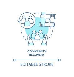 Community Recovery Turquoise Concept Icon