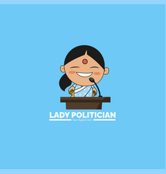 Lady Politician Mascot Logo