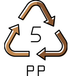 Pp Recycling Plastic Product Color Icon