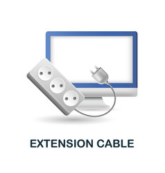 Extension Cable Icon 3d From Work Place