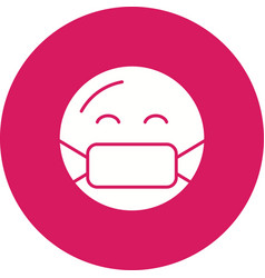 Face With Medical Mask Icon Image