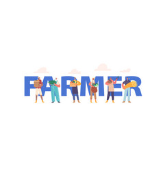 Farmer Concept Male And Female Characters Farm