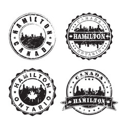 Hamilton Ontario Stamp Skyline Postmark