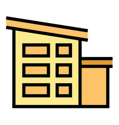 Villa Building Icon Flat