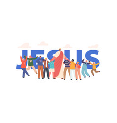 Jesus And Kids Spiritual Religious Poster