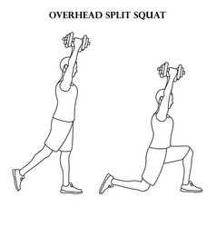 Overhead Split Squat Exercise Strength Workout