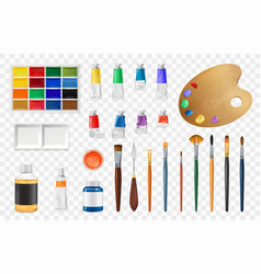 Painter Tools Realistic Transparent Set