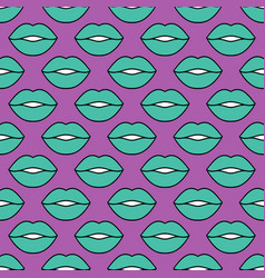 Sexy Lips Seamless Pattern Emerald Lips