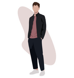 Stylish Man Cartoon Male Characters Men