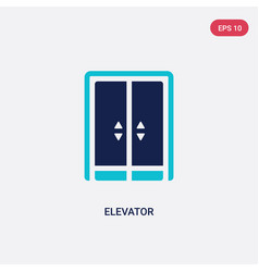 Two Color Elevator Icon From Hotel Concept