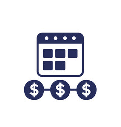 Annuity Icon With A Calendar Interest Payments