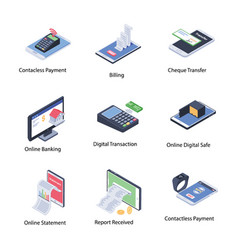 Mobile Banking Icons Set