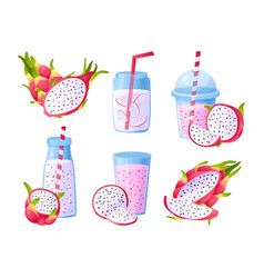 Pitaya Cartoon Sweet Dragon Fruit Pieces And Cold