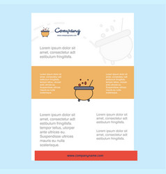 Template Layout For Cooking Pot Company Profile