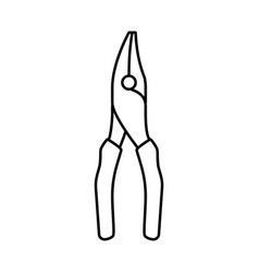 Bent Nose Pliers Line Icon