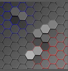 Gray Background Of Hexagons