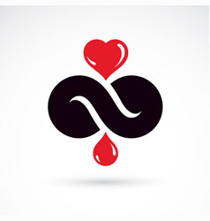 Heart Shape And Infinity Symbol Hematology Theme