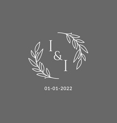 Initial Letter Ii Monogram Wedding Logo